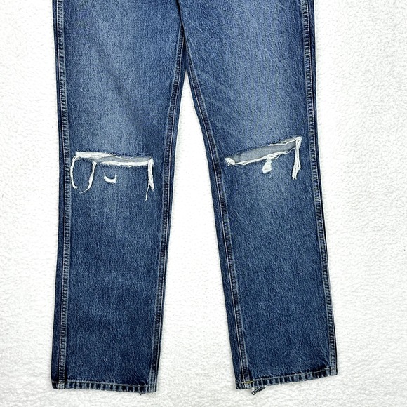 RE/DONE 90s High Rise Loose Jeans Organic Cotton Sz 29 Distressed Button Fly NWT - Picture 5 of 16